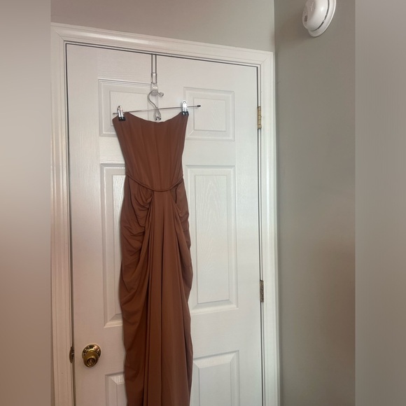 Deme by Gabriella x REVOLVE Pearl Gown in Brown - Picture 5 of 10